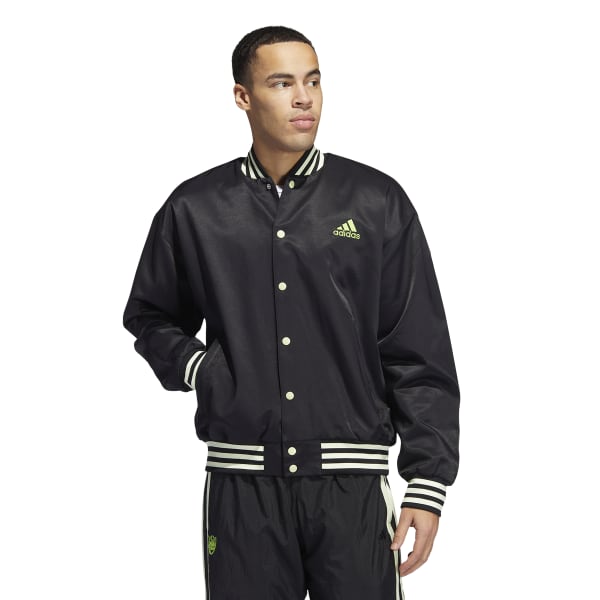 white adidas bomber jacket
